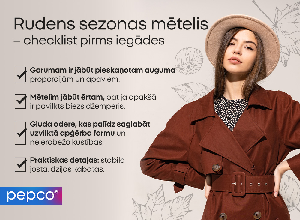 Rudens sezonas mētelis – checklist pirms iegādes