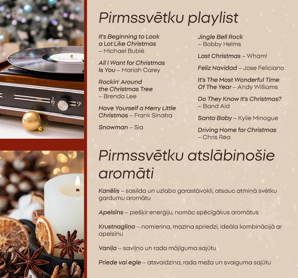 Pirmssvētku playlist; Pirmssvētku atslābinošie aromāti