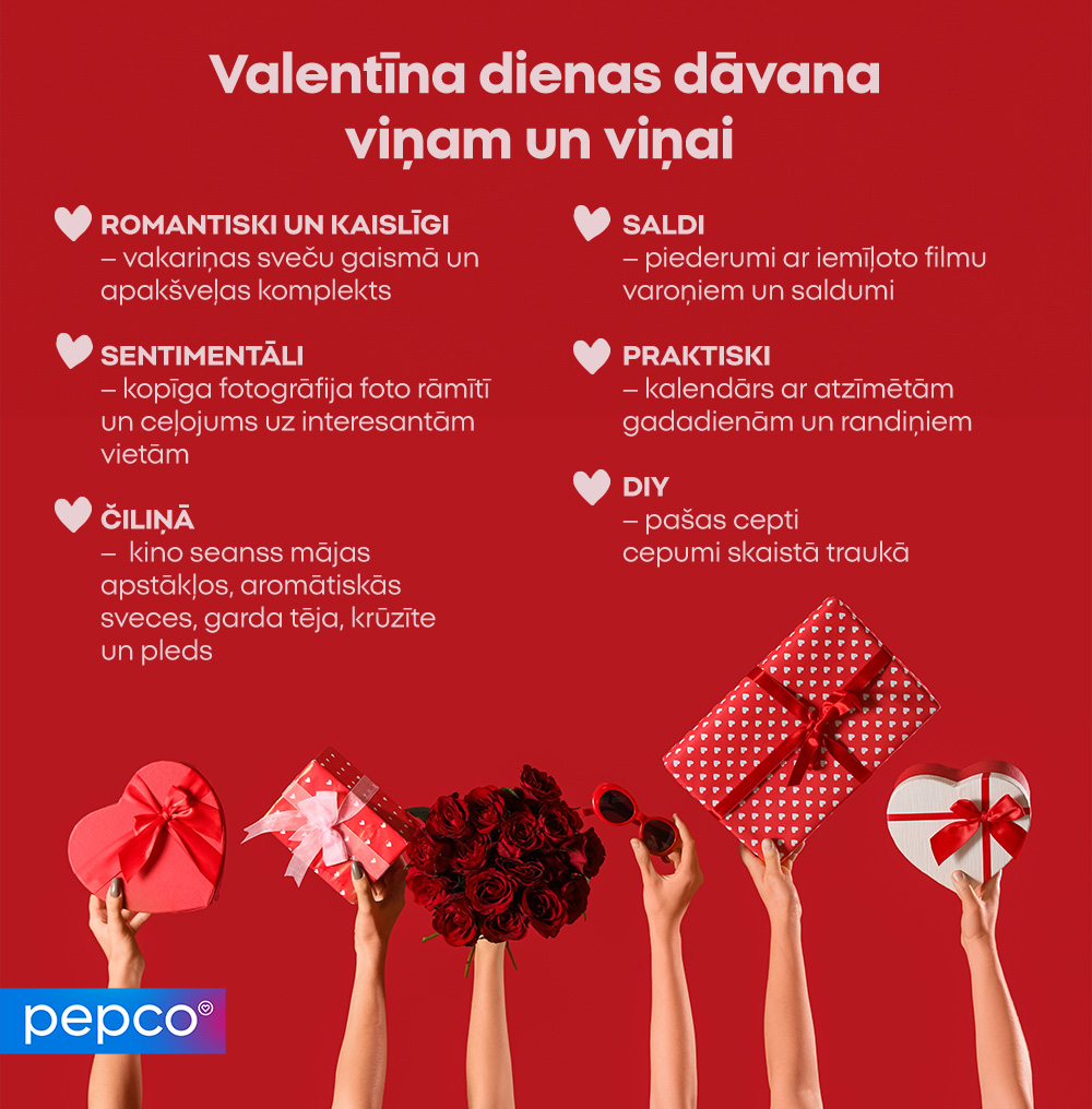 Valentīna dienas dāvana viņam un viņai 